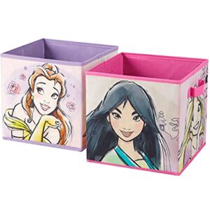 Idea Nuova Disney Princess Lot de 2 cubes de rangement pliables, 25,4 x 25,4 cm - Publicité Idea Nuova Disney Princess Lot de 2 cubes de rangement pliables, 25,4 x 25,4 cm - Publicité