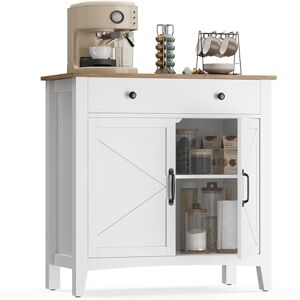 VASAGLE LIRY Collection Buffet, Meuble de Rangement avec Tiroir, Meuble de Cuisine, avec Portes, Étagère Réglable, Style Campagne, 40 x 80 x 80 cm, Blanc Nuage et Brun Miel BBK341W02 - Publicité VASAGLE LIRY Collection Buffet, Meuble de Rangement avec Tiroir, Meuble de Cuisine, avec Portes, Étagère Réglable, Style Campagne, 40 x 80 x 80 cm, Blanc Nuage et Brun Miel BBK341W02 - Publicité