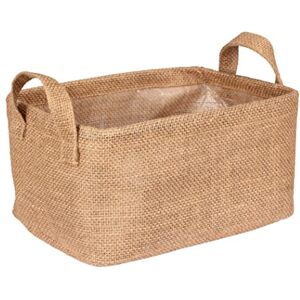 WENKO Panier de rangement Juna M, corbeille décorative pour le rangement ordonné d'accessoires comme p.ex. des vêtements équipé de deux poignées, matériau extérieur 100 % jute, 24 x 17 x 17 cm, brun - Publicité WENKO Panier de rangement Juna M, corbeille décorative pour le rangement ordonné d'accessoires comme p.ex. des vêtements équipé de deux poignées, matériau extérieur 100 % jute, 24 x 17 x 17 cm, brun - Publicité