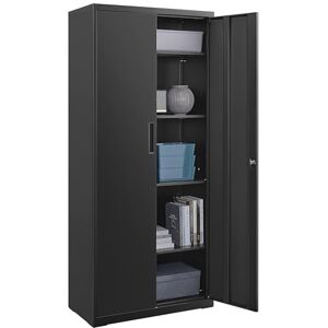 SONGMICS Meuble de Rangement Bureau, en Acier, Placard, 5 Niveaux, 40 x 80 x 180 cm, Doubles Portes, Serrure, Armoire à Outils, Étagères Réglables, pour Garage, Bureau, Noir Mat OMC015B01 - Publicité SONGMICS Meuble de Rangement Bureau, en Acier, Placard, 5 Niveaux, 40 x 80 x 180 cm, Doubles Portes, Serrure, Armoire à Outils, Étagères Réglables, pour Garage, Bureau, Noir Mat OMC015B01 - Publicité