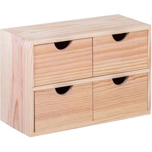 Aranaz S.L. MANUFACTURAS DE LA MADERA Miniblock 4 tiroirs en bois de pin - Publicité Aranaz S.L. MANUFACTURAS DE LA MADERA Miniblock 4 tiroirs en bois de pin - Publicité