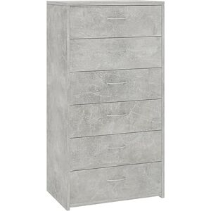 vidaXL Buffet avec 6 Tiroirs, Meuble de Rangement avec Poignée, Armoire de Rangement, Organisateur Intérieur Salon, Moderne, Gris Béton Bois d’Ingénierie - Publicité vidaXL Buffet avec 6 Tiroirs, Meuble de Rangement avec Poignée, Armoire de Rangement, Organisateur Intérieur Salon, Moderne, Gris Béton Bois d’Ingénierie - Publicité
