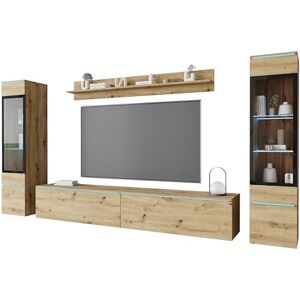 PIASKI Vera II Ensemble de meubles de salon avec éclairage LED en option, disponible en plusieurs coloris (Chêne Artisan, avec éclairage LED) - Publicité PIASKI Vera II Ensemble de meubles de salon avec éclairage LED en option, disponible en plusieurs coloris (Chêne Artisan, avec éclairage LED) - Publicité