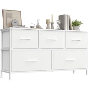 SONGMICS BELLAH Collection Commode, Meuble de Rangement pour Chambre, Couloir, Entrée, Salon, Cadre en Acier, 5 Tiroirs, Style Moderne, Blanc Nuage et Blanc Neige LGS322WH01 - Publicité SONGMICS BELLAH Collection Commode, Meuble de Rangement pour Chambre, Couloir, Entrée, Salon, Cadre en Acier, 5 Tiroirs, Style Moderne, Blanc Nuage et Blanc Neige LGS322WH01 - Publicité