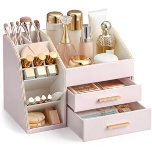 Lolalet Organisateur de Maquillage avec tiroirs, Grande Capacité Stockage Boîte Cosmétique Multifonctionnel pour Dresser,Convient pour Le Meuble de Salle de Bain, la Chambre à Coucher -Rose - Publicité Lolalet Organisateur de Maquillage avec tiroirs, Grande Capacité Stockage Boîte Cosmétique Multifonctionnel pour Dresser,Convient pour Le Meuble de Salle de Bain, la Chambre à Coucher -Rose - Publicité
