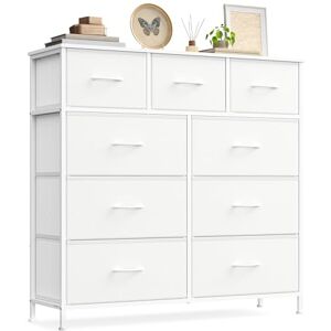 SONGMICS BELLAH Collection Commode, Meuble de Rangement pour Chambre, Couloir, Entrée, Salon, Cadre en Acier, 9 Tiroirs, Style Moderne, Blanc Nuage et Blanc Neige LGS324WH01 - Publicité SONGMICS BELLAH Collection Commode, Meuble de Rangement pour Chambre, Couloir, Entrée, Salon, Cadre en Acier, 9 Tiroirs, Style Moderne, Blanc Nuage et Blanc Neige LGS324WH01 - Publicité