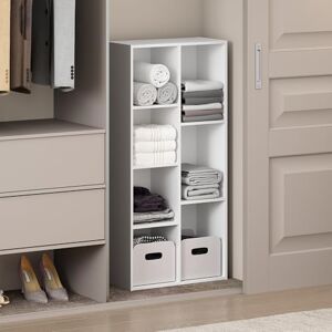 Furinno Reed Organisateur de Placard 7 Cubes, étagères Ouvertes pour Dressing, Chambre, Salon, Blanc - Publicité Furinno Reed Organisateur de Placard 7 Cubes, étagères Ouvertes pour Dressing, Chambre, Salon, Blanc - Publicité