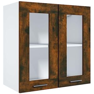 vidaXL Vitrine Suspendue Lyon Chêne fumé 60 x 31 x 60 cm Bois d'ingénierie - Publicité vidaXL Vitrine Suspendue Lyon Chêne fumé 60 x 31 x 60 cm Bois d'ingénierie - Publicité