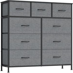 SONGMICS BELLAH Collection Commode, Meuble de Rangement pour Chambre, Couloir, Entrée, Salon, Cadre en Acier, 9 Tiroirs, Style Moderne, Gris Ardoise LGS324G101 - Publicité SONGMICS BELLAH Collection Commode, Meuble de Rangement pour Chambre, Couloir, Entrée, Salon, Cadre en Acier, 9 Tiroirs, Style Moderne, Gris Ardoise LGS324G101 - Publicité
