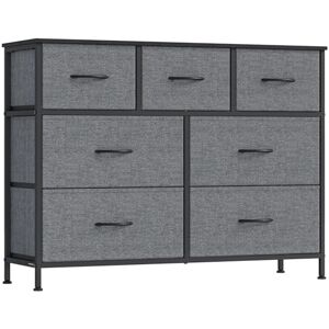 SONGMICS BELLAH Collection Commode, Meuble de Rangement pour Chambre, Couloir, Entrée, Salon, Cadre en Acier, 7 Tiroirs, Style Moderne, Gris Ardoise LGS323G101 - Publicité SONGMICS BELLAH Collection Commode, Meuble de Rangement pour Chambre, Couloir, Entrée, Salon, Cadre en Acier, 7 Tiroirs, Style Moderne, Gris Ardoise LGS323G101 - Publicité