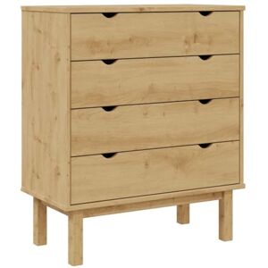 vidaXL Commode OTTA 76,5x39,5x90 cm Bois de pin Massif, Commode, Armoire de Rangement, Armoire à dossiers, commodes, Armoire - Publicité vidaXL Commode OTTA 76,5x39,5x90 cm Bois de pin Massif, Commode, Armoire de Rangement, Armoire à dossiers, commodes, Armoire - Publicité