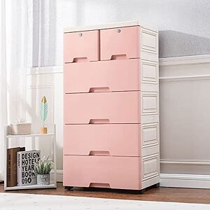 Shiyinge Commode de rangement sur pied, en plastique, table de chevet, étagère, tour de tiroir, armoire de salle de bain, armoire de rangement, commode de chevet, 6 tiroirs, avec 4 roues, rose - Publicité Shiyinge Commode de rangement sur pied, en plastique, table de chevet, étagère, tour de tiroir, armoire de salle de bain, armoire de rangement, commode de chevet, 6 tiroirs, avec 4 roues, rose - Publicité