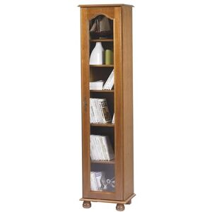 ACTUAL DIFFUSION Vitrine 1 Porte Vitrée Chêne Rustique 6 Niches L 44.2 H 182.2 P 33 cm - Publicité ACTUAL DIFFUSION Vitrine 1 Porte Vitrée Chêne Rustique 6 Niches L 44.2 H 182.2 P 33 cm - Publicité