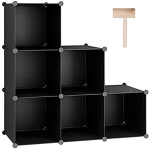 C&AHOME Organisateur de Rangement cubique, 6 étagères cubiques, Armoire de Placard, étagère à Livres modulaire en Plastique, Salon, Bureau, 36,6 "L x 12,4" l x 36,6 "H Noir SHS3506A - Publicité C&AHOME Organisateur de Rangement cubique, 6 étagères cubiques, Armoire de Placard, étagère à Livres modulaire en Plastique, Salon, Bureau, 36,6 "L x 12,4" l x 36,6 "H Noir SHS3506A - Publicité