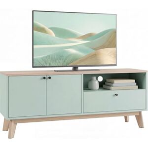 HOMCOM Meuble TV 120 cm, Meuble télé pour téléviseur jusqu'à 36 Pouces avec 2 Portes, tiroir, Compartiment Ouvert et étagère réglable, Style Moderne, Banc TV pour Salon, Chambre, Vert Clair - Publicité HOMCOM Meuble TV 120 cm, Meuble télé pour téléviseur jusqu'à 36 Pouces avec 2 Portes, tiroir, Compartiment Ouvert et étagère réglable, Style Moderne, Banc TV pour Salon, Chambre, Vert Clair - Publicité