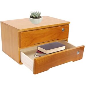 Densony Organisateur de bureau 39 x 30 x 21,5 cm, à 2 niveaux, avec tiroirs verrouillables, serrure et 2 clés, couleur noyer moderne, pour bureau et bureau à domicile, jaune - Publicité Densony Organisateur de bureau 39 x 30 x 21,5 cm, à 2 niveaux, avec tiroirs verrouillables, serrure et 2 clés, couleur noyer moderne, pour bureau et bureau à domicile, jaune - Publicité