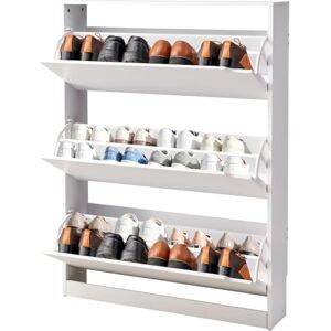 VEVOR Meuble à Chaussures avec 3 tiroirs rabattables, Armoire de Rangement à Chaussures Moderne avec système Anti-basculement, Organiseur Autonome pour entrée, Couloir, Chambre, Salon, Placard, Blanc - Publicité VEVOR Meuble à Chaussures avec 3 tiroirs rabattables, Armoire de Rangement à Chaussures Moderne avec système Anti-basculement, Organiseur Autonome pour entrée, Couloir, Chambre, Salon, Placard, Blanc - Publicité