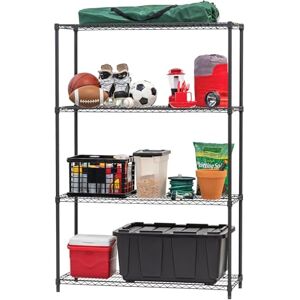 Iris Ohyama , Étagère Charge Lourde, Meuble de Rangement, Meuble en métal, Étagère métallique à 4 Niveaux,Emboîtable, Hauteur Adjustable, Cuisine, Garage, Bureau Metal Rack Mr-WT4 Noir - Publicité Iris Ohyama , Étagère Charge Lourde, Meuble de Rangement, Meuble en métal, Étagère métallique à 4 Niveaux,Emboîtable, Hauteur Adjustable, Cuisine, Garage, Bureau Metal Rack Mr-WT4 Noir - Publicité