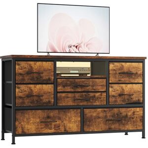 Garvee Commode de Chambre 8 Tiroirs en Tissu, Meuble TV avec Lumière LED, Station de Charge, Meuble de Rangement pour Chambre Enfants, Salon, Couloir - Publicité Garvee Commode de Chambre 8 Tiroirs en Tissu, Meuble TV avec Lumière LED, Station de Charge, Meuble de Rangement pour Chambre Enfants, Salon, Couloir - Publicité