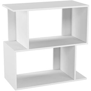 URBN Living - 2 Tier Modern Bookcase - Blanc - 60cm - Bibliothèque - Publicité URBN Living - 2 Tier Modern Bookcase - Blanc - 60cm - Bibliothèque - Publicité