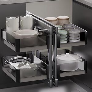 WanLimneo Organisateur de Coin Aveugle de Cuisine avec 4 Paniers, Étagère Coulissante, Organiseur de Rangement Extensible pour Armoire de Réserve - Publicité WanLimneo Organisateur de Coin Aveugle de Cuisine avec 4 Paniers, Étagère Coulissante, Organiseur de Rangement Extensible pour Armoire de Réserve - Publicité