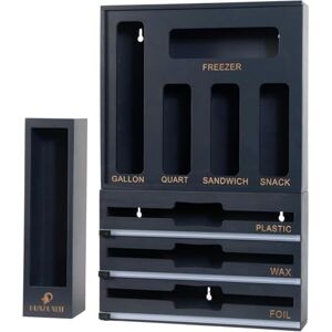 HUNZA NEST Set de organisateur pour cuisine en bambou 9 en 1 Distributeur Film Alimentaire Aluminium ,Organiseur de sac de rangement et boîte de rangement de tiroir en 100% Bambou (Gris foncé) - Publicité HUNZA NEST Set de organisateur pour cuisine en bambou 9 en 1 Distributeur Film Alimentaire Aluminium ,Organiseur de sac de rangement et boîte de rangement de tiroir en 100% Bambou (Gris foncé) - Publicité