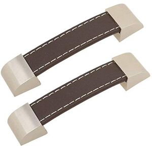 FBSHOP(TM) Lot de 2 poignées de meubles pour placard tiroir porte armoire mallette valise en alliage de zinc et cuir - Publicité FBSHOP(TM) Lot de 2 poignées de meubles pour placard tiroir porte armoire mallette valise en alliage de zinc et cuir - Publicité