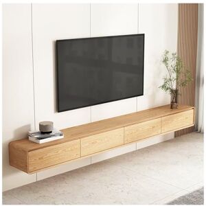 ZCY HOME Meuble TV suspendu en bois massif Meuble TV simple pour le salon Fabriqué en bois massif avec une texture claire Espace de rangement adéquat Convient à de nombreuses occasions(Log color,160*20*24cm) - Publicité ZCY HOME Meuble TV suspendu en bois massif Meuble TV simple pour le salon Fabriqué en bois massif avec une texture claire Espace de rangement adéquat Convient à de nombreuses occasions(Log color,160*20*24cm) - Publicité
