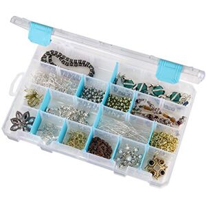 ArtBin 6847AG Boîte de Rangement en Plastique avec séparateurs Amovibles- Organiseur de Bijoux et d'artisanat avec Technologie Anti-ternissement 1 étui de Rangement en Plastique, Transparent avec - Publicité ArtBin 6847AG Boîte de Rangement en Plastique avec séparateurs Amovibles- Organiseur de Bijoux et d'artisanat avec Technologie Anti-ternissement 1 étui de Rangement en Plastique, Transparent avec - Publicité