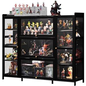 REBOTZ Vitrine en Verre Vitrine Acrylique 70/100/130cm,Vitrines pour Objets de Collection Armoire de Rangement avec Portes Conception de Porte Rabattable à Double Porte pour Un Rangement Pratique(135x - Publicité REBOTZ Vitrine en Verre Vitrine Acrylique 70/100/130cm,Vitrines pour Objets de Collection Armoire de Rangement avec Portes Conception de Porte Rabattable à Double Porte pour Un Rangement Pratique(135x - Publicité