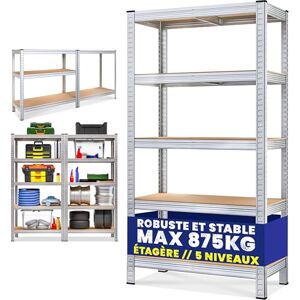 Monzana Ž Étagčre Charge Lourde 5 Niveaux 180x90x40cm Étagčre métallique modulable Max 875kg Rangement Garage Atelier - Publicité Monzana Ž Étagčre Charge Lourde 5 Niveaux 180x90x40cm Étagčre métallique modulable Max 875kg Rangement Garage Atelier - Publicité