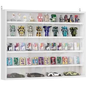 HOMCOM Vitrine pour Collection vitrine Murale 80 x 9,5 x 60 cm avec 4 étagères réglables en Hauteur et 2 Portes coulissantes en Verre, pour Collection de Figurines et Voitures Miniatures, Blanc - Publicité HOMCOM Vitrine pour Collection vitrine Murale 80 x 9,5 x 60 cm avec 4 étagères réglables en Hauteur et 2 Portes coulissantes en Verre, pour Collection de Figurines et Voitures Miniatures, Blanc - Publicité