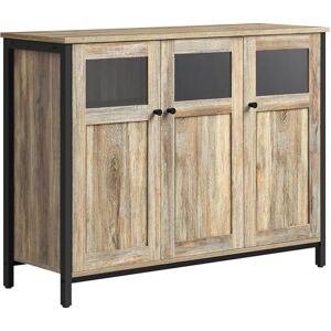VASAGLE Meuble de Rangement, Buffet, avec Placard 3 Portes, pour Salle à Manger, Salon, Cuisine, Entrée, Cadre en Acier, Style Industriel, Marron Turquoise et Noir d'encre LSC099B60 - Publicité VASAGLE Meuble de Rangement, Buffet, avec Placard 3 Portes, pour Salle à Manger, Salon, Cuisine, Entrée, Cadre en Acier, Style Industriel, Marron Turquoise et Noir d'encre LSC099B60 - Publicité