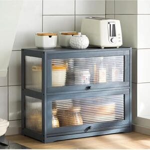 MIDUOLAI Meuble De Rangement De Cuisine à Poser, Petit Placard à Manger, Buffet De Garde-Manger en Bambou, avec éTagèRe De Rangement à Porte Flottante Rabattable,Gris,42 * 25 * 50cm - Publicité MIDUOLAI Meuble De Rangement De Cuisine à Poser, Petit Placard à Manger, Buffet De Garde-Manger en Bambou, avec éTagèRe De Rangement à Porte Flottante Rabattable,Gris,42 * 25 * 50cm - Publicité