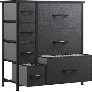 YITAHOME Commode pour Chambre à Coucher d'enfant, Commode à 7 Tiroirs en Tissu Meuble de Rangement avec Dessus en Bois et Grand Espace de Rangement, Salon, Gris Noir - Publicité YITAHOME Commode pour Chambre à Coucher d'enfant, Commode à 7 Tiroirs en Tissu Meuble de Rangement avec Dessus en Bois et Grand Espace de Rangement, Salon, Gris Noir - Publicité