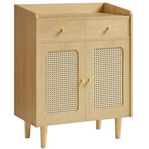 VASAGLE Buffet Cannage, Meuble de Rangement, Placard avec Portes et Tiroirs en Rotin, Étagère Réglable, Style Bohème, pour Salle à Manger, Salon, Beige Chêne - Publicité VASAGLE Buffet Cannage, Meuble de Rangement, Placard avec Portes et Tiroirs en Rotin, Étagère Réglable, Style Bohème, pour Salle à Manger, Salon, Beige Chêne - Publicité