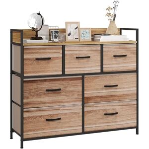 HOMCOM Commode 7 tiroirs Meuble de Rangement tiroir en Tissu Pliant Structure Acier Noir 98 x 29 x 85 cm, Chambre, entrée, Salon, Noir et Naturel - Publicité HOMCOM Commode 7 tiroirs Meuble de Rangement tiroir en Tissu Pliant Structure Acier Noir 98 x 29 x 85 cm, Chambre, entrée, Salon, Noir et Naturel - Publicité