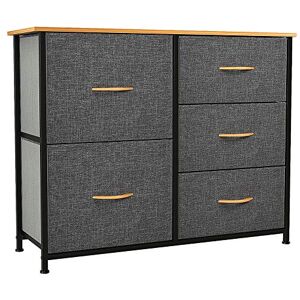 YITAHOME Commode pour Chambre à Coucher, Commode à 5 Tiroirs en Tissu Meuble de Rangement avec Dessus en Bois et Grand Espace de Rangement Chambre à Coucher, Salon, Chambre d'enfant, Gris foncé - Publicité YITAHOME Commode pour Chambre à Coucher, Commode à 5 Tiroirs en Tissu Meuble de Rangement avec Dessus en Bois et Grand Espace de Rangement Chambre à Coucher, Salon, Chambre d'enfant, Gris foncé - Publicité