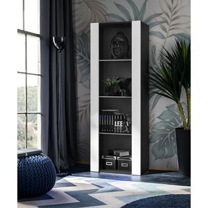 Komodee Vitrine Armoire Tivoli, Noir/Blanc, Largeur 55cm x Hauteur 159cm x Profondeur 35cm, sans LED, 3 étagères en Verre, pour Salon, Chambre, Entrée - Publicité Komodee Vitrine Armoire Tivoli, Noir/Blanc, Largeur 55cm x Hauteur 159cm x Profondeur 35cm, sans LED, 3 étagères en Verre, pour Salon, Chambre, Entrée - Publicité