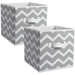 DII Bac de rangement Chevron, grand, 33 x 33 x 33 cm, gris, 2 pièces - Publicité DII Bac de rangement Chevron, grand, 33 x 33 x 33 cm, gris, 2 pièces - Publicité