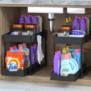 DPV Store Lot de 2 Rangements Sous Évier à Tiroir Coulissant – Organisateur Cuisine & Salle de Bain – Gain de Place, Montage Facile, 8 Crochets Inclus – Meuble de Rangement Compact Entreprise Française - Publicité DPV Store Lot de 2 Rangements Sous Évier à Tiroir Coulissant – Organisateur Cuisine & Salle de Bain – Gain de Place, Montage Facile, 8 Crochets Inclus – Meuble de Rangement Compact Entreprise Française - Publicité