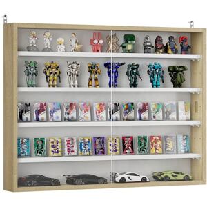 HOMCOM Vitrine pour Collection vitrine Murale 80 x 9,5 x 60 cm avec 4 étagères réglables en Hauteur et 2 Portes coulissantes en Verre, pour Collection de Figurines et Voitures Miniatures, chêne - Publicité HOMCOM Vitrine pour Collection vitrine Murale 80 x 9,5 x 60 cm avec 4 étagères réglables en Hauteur et 2 Portes coulissantes en Verre, pour Collection de Figurines et Voitures Miniatures, chêne - Publicité