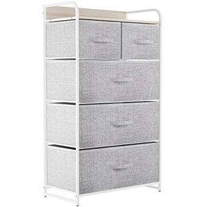 YITAHOME Commode pour Chambre à Coucher, Commode à 5 Tiroirs en Tissu Meuble de Rangement avec Dessus en Bois et Grand Espace de Rangement Chambre à Coucher, Salon, Chambre d'enfant, Gris Clair - Publicité YITAHOME Commode pour Chambre à Coucher, Commode à 5 Tiroirs en Tissu Meuble de Rangement avec Dessus en Bois et Grand Espace de Rangement Chambre à Coucher, Salon, Chambre d'enfant, Gris Clair - Publicité
