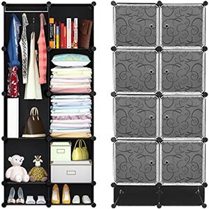 HUOLE 8-Cube Organisateur de Rangement DIY Modulaire Placard Organisateur Étagère Plastique Bibliothèque Étagères de Rangement Unités Marteau Chambre Bureau Salon - Publicité HUOLE 8-Cube Organisateur de Rangement DIY Modulaire Placard Organisateur Étagère Plastique Bibliothèque Étagères de Rangement Unités Marteau Chambre Bureau Salon - Publicité