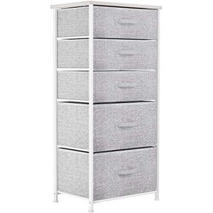 YITAHOME Commode pour Chambre à Coucher, Commode à 5 Tiroirs en Tissu Meuble de Rangement avec Dessus en Bois et Grand Espace de Rangement Chambre à Coucher, Salon, Chambre d'enfant, Gris Clair - Publicité YITAHOME Commode pour Chambre à Coucher, Commode à 5 Tiroirs en Tissu Meuble de Rangement avec Dessus en Bois et Grand Espace de Rangement Chambre à Coucher, Salon, Chambre d'enfant, Gris Clair - Publicité