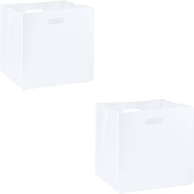 IDIMEX Lot de 2 boites de Rangement en Feutrine Felt, Panier de Rangement en Feutrine Blanc dim 32x32x32 cm, Cube de Rangement Pliable, Style Moderne - Publicité IDIMEX Lot de 2 boites de Rangement en Feutrine Felt, Panier de Rangement en Feutrine Blanc dim 32x32x32 cm, Cube de Rangement Pliable, Style Moderne - Publicité