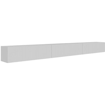Selsey Meuble TV Suspendu 300 cm Blanc Mat Design Moderne – Rangement à 6 Compartiments Façade Rainurée Idéal Déco Élégante et Contemporaine Salon/Chambre Panneau Laminé/MDF Solide - Publicité Selsey Meuble TV Suspendu 300 cm Blanc Mat Design Moderne – Rangement à 6 Compartiments Façade Rainurée Idéal Déco Élégante et Contemporaine Salon/Chambre Panneau Laminé/MDF Solide - Publicité