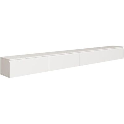 Selsey Meuble TV Suspendu Bois 300 cm Longueur Design Moderne Blanc 4 Compartiments Meuble Télé Suspendu pour Salon/Chambre Entretien Facile du Sol Charge Max 8 kg par Étagère - Publicité Selsey Meuble TV Suspendu Bois 300 cm Longueur Design Moderne Blanc 4 Compartiments Meuble Télé Suspendu pour Salon/Chambre Entretien Facile du Sol Charge Max 8 kg par Étagère - Publicité