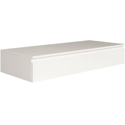 Selsey Coiffeuse Suspendue 120 cm Blanche Coiffeuse Murale Moderne avec 2 Tiroirs Design Élégant en Panneau De Particules 16 mm Idéale pour Chambre Ou Espace Maquillage - Publicité Selsey Coiffeuse Suspendue 120 cm Blanche Coiffeuse Murale Moderne avec 2 Tiroirs Design Élégant en Panneau De Particules 16 mm Idéale pour Chambre Ou Espace Maquillage - Publicité