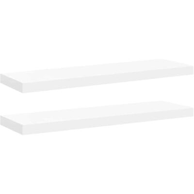 vidaXL 2X Etagères Murales Flottantes Etagères Suspendues Supports Muraux Bibliothèque Salle de Séjour Intérieur Blanc 80x23,5x3,8 cm MDF - Publicité vidaXL 2X Etagères Murales Flottantes Etagères Suspendues Supports Muraux Bibliothèque Salle de Séjour Intérieur Blanc 80x23,5x3,8 cm MDF - Publicité
